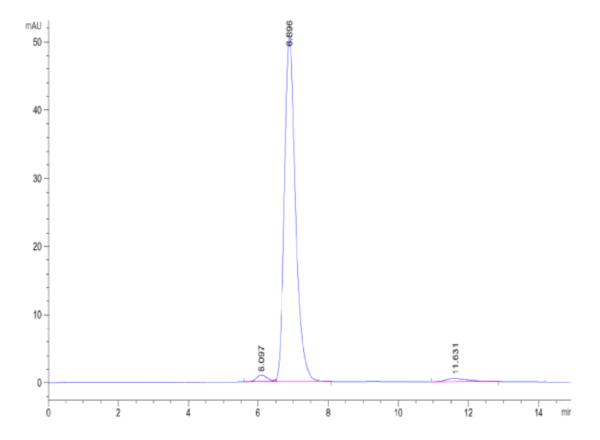 HPLC of Human HLA-A*02:01&B2M&PRAME (ALYVDSLFFL) Tetramer Protein 2187