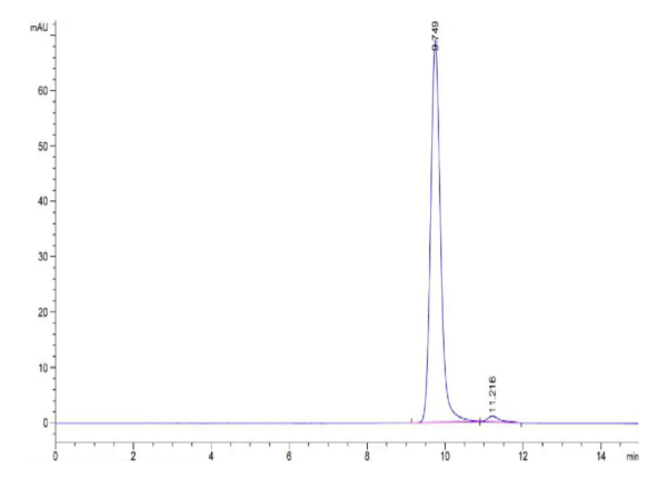 HPLC of Biotinylated Human HLA-A*11:01&B2M&KRAS WT (VVVGAGGVGK) Monomer 2291