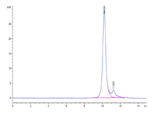 HPLC of Biotinylated Human LILRB4/CD85k/ILT3 Domain 1+hinge Protein 2641