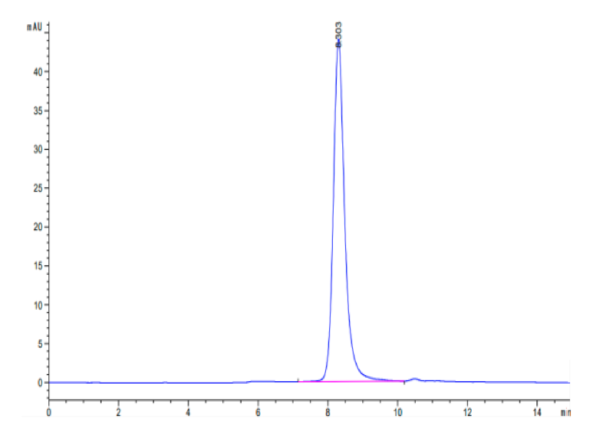 HPLC of Biotinylated Human IL-3 R alpha/CD123 Protein 2820