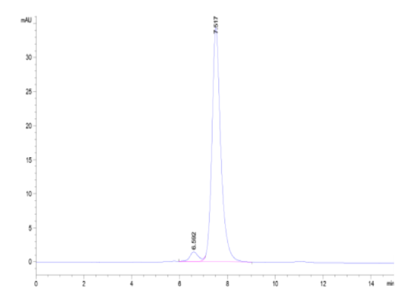 HPLC of Biotinylated Mouse PD-1/PDCD1 Protein (Primary Amine Labeling)  2861