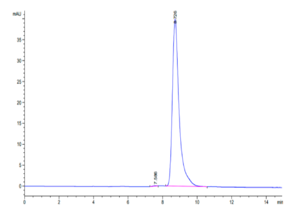 HPLC of Biotinylated Human HLA-A*02:01&B2M&AFP (FMNKFIYEI) Monomer Prot 2956