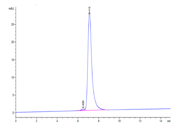 HPLC of Mouse VEGF R2/KDR Protein 3016