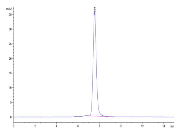 HPLC of Human uPAR/PLAUR Protein 3438