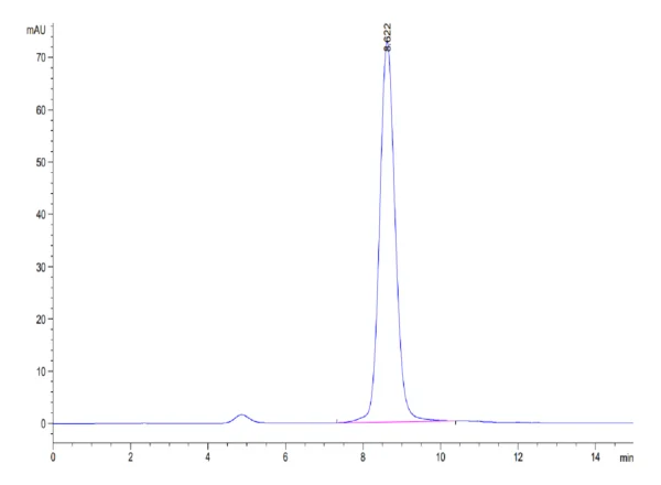 HPLC of Biotinylated Human FGFR2 beta (IIIc) Protein 3622