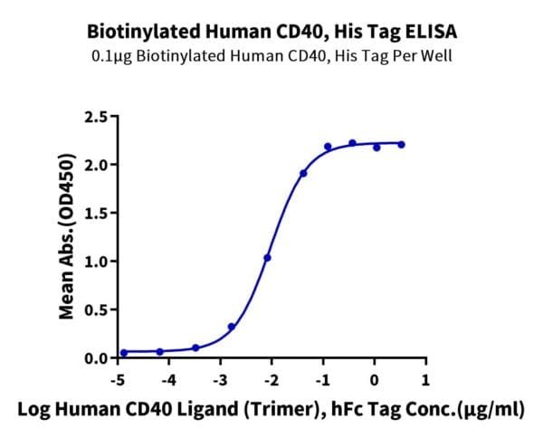 ELISA with Biotinylated Human CD40/TNFRSF5 Protein 4474