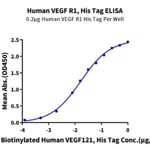 ELISA with Human VEGF R1/FLT-1 Protein 4567