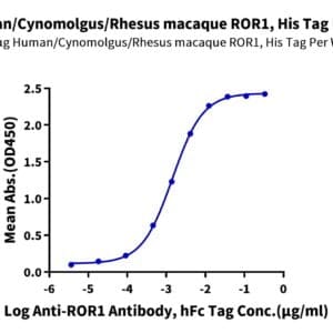 ELISA with Human/Cynomolgus/Rhesus macaque ROR1 Protein 4594
