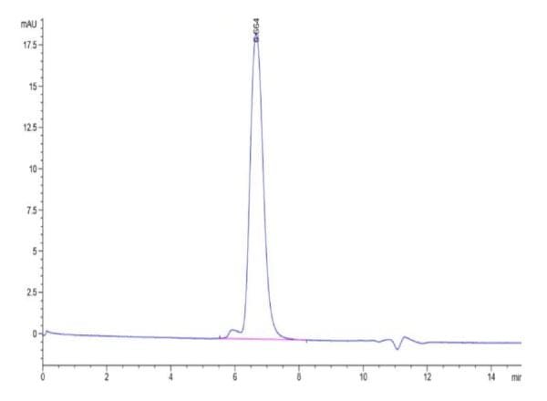 HPLC of Biotinylated Human PDGF R beta/CD140b Protein 4738