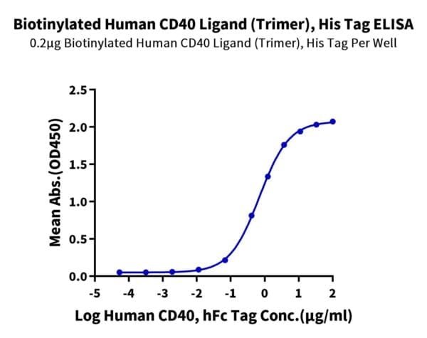 ELISA with Biotinylated Human CD40 Ligand/TNFSF5 Trimer Protein (Primar 4795