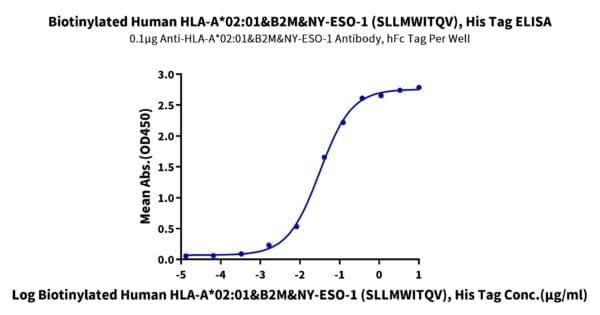 ELISA with Biotinylated Human HLA-A*02:01&B2M&NY-ESO-1 (SLLMWITQV) Mono 5106